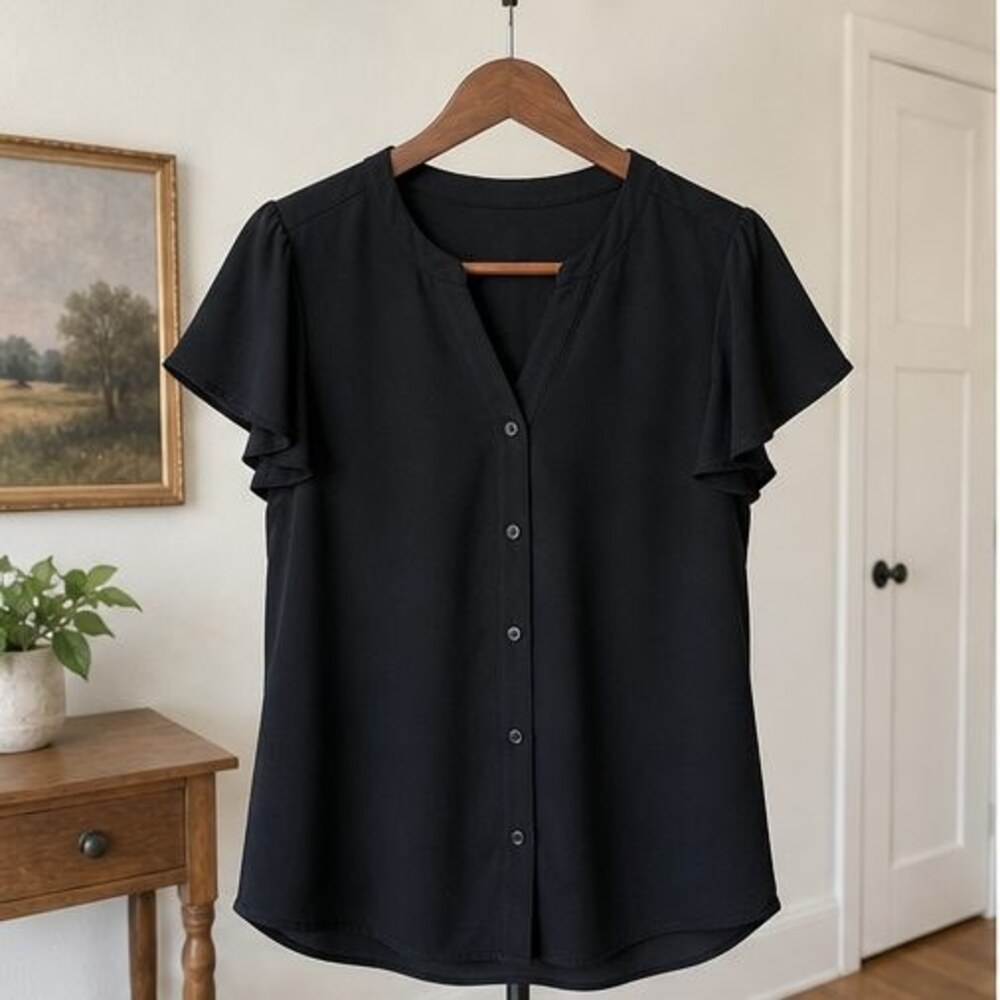 Black Smocked Top